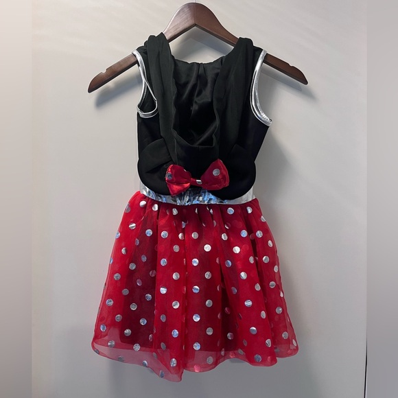 Disney Youth Girls Jumbo Big Bow Minnie Tutu Dress Red Black size 6 - Picture 3 of 8